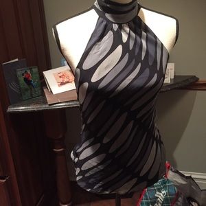 Express modern design silk blouse size small.